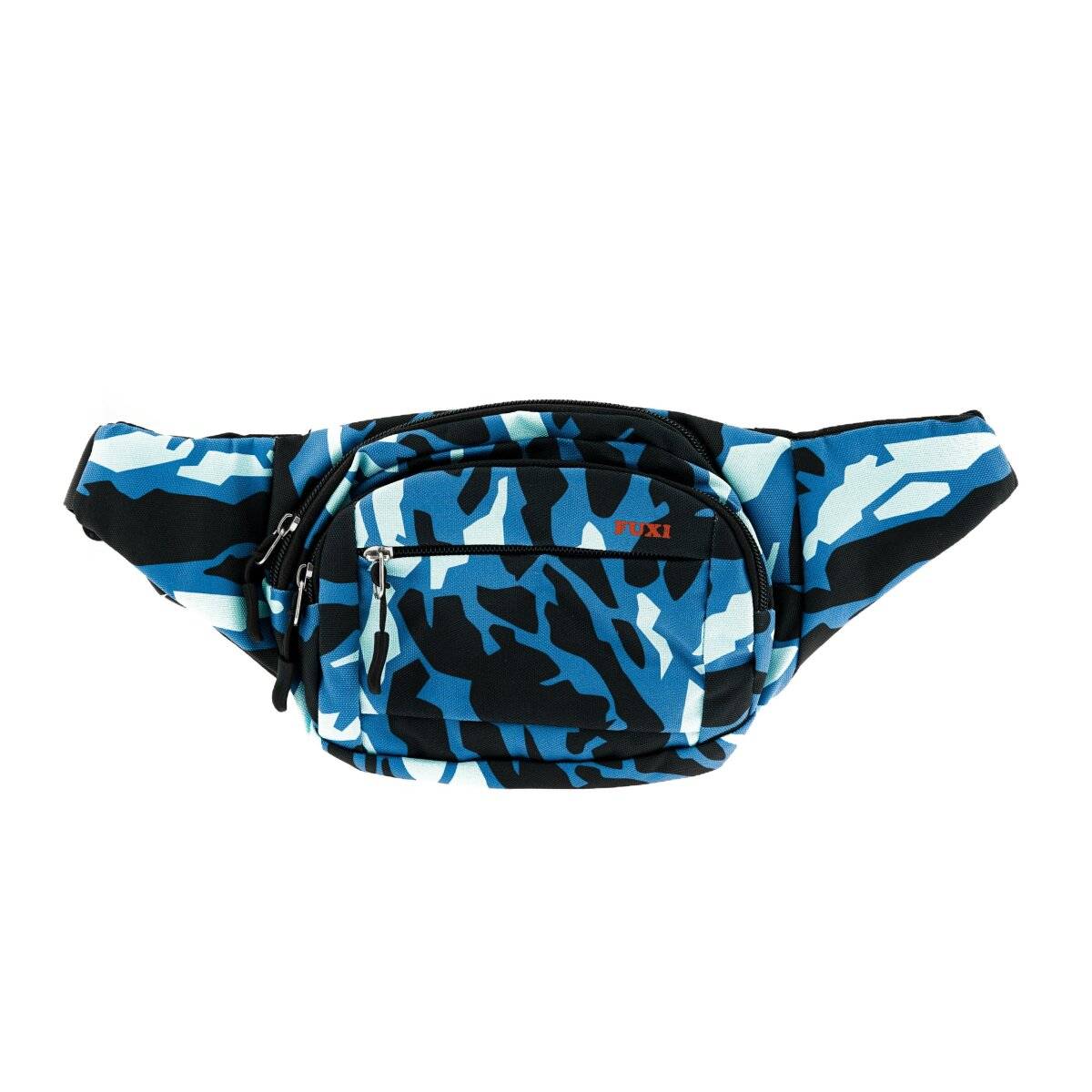 Umhängetasche aus Polyester Gürteltasche mit 3 Fächern sicherer Reißverschluss Motiv 1