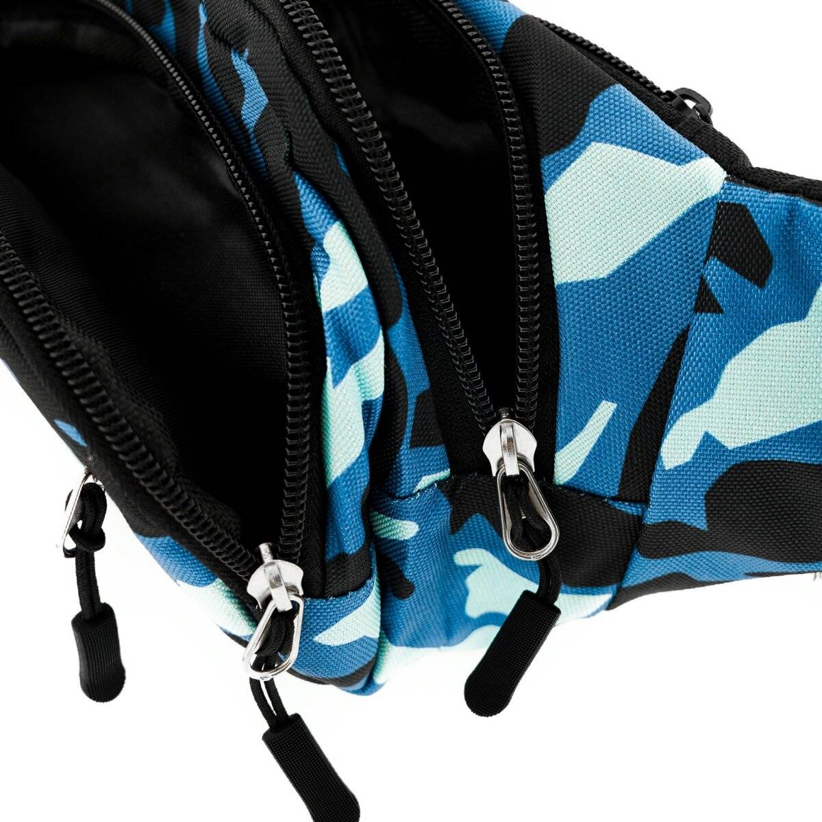 Umhängetasche aus Polyester Gürteltasche mit 3 Fächern sicherer Reißverschluss Motiv 1