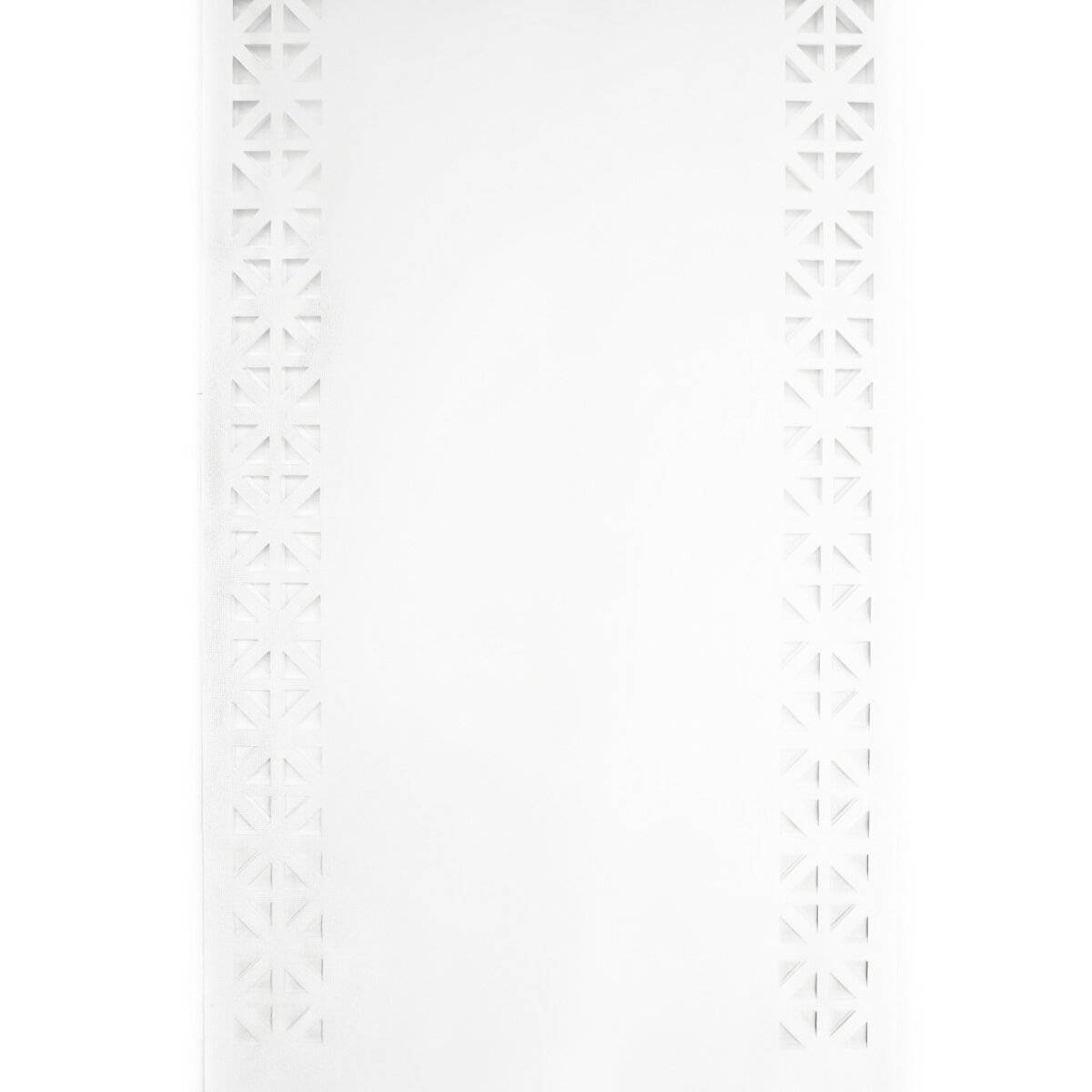 Tischläufer für Zuhause und Garten mit Laserschnittmuster, 140x40 cm aus Polyester Weiß