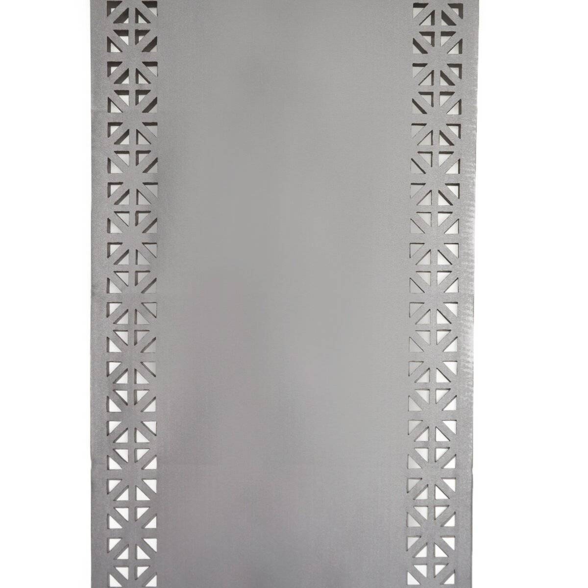 Tischläufer für Zuhause und Garten mit Laserschnittmuster, 140x40 cm aus Polyester Grau