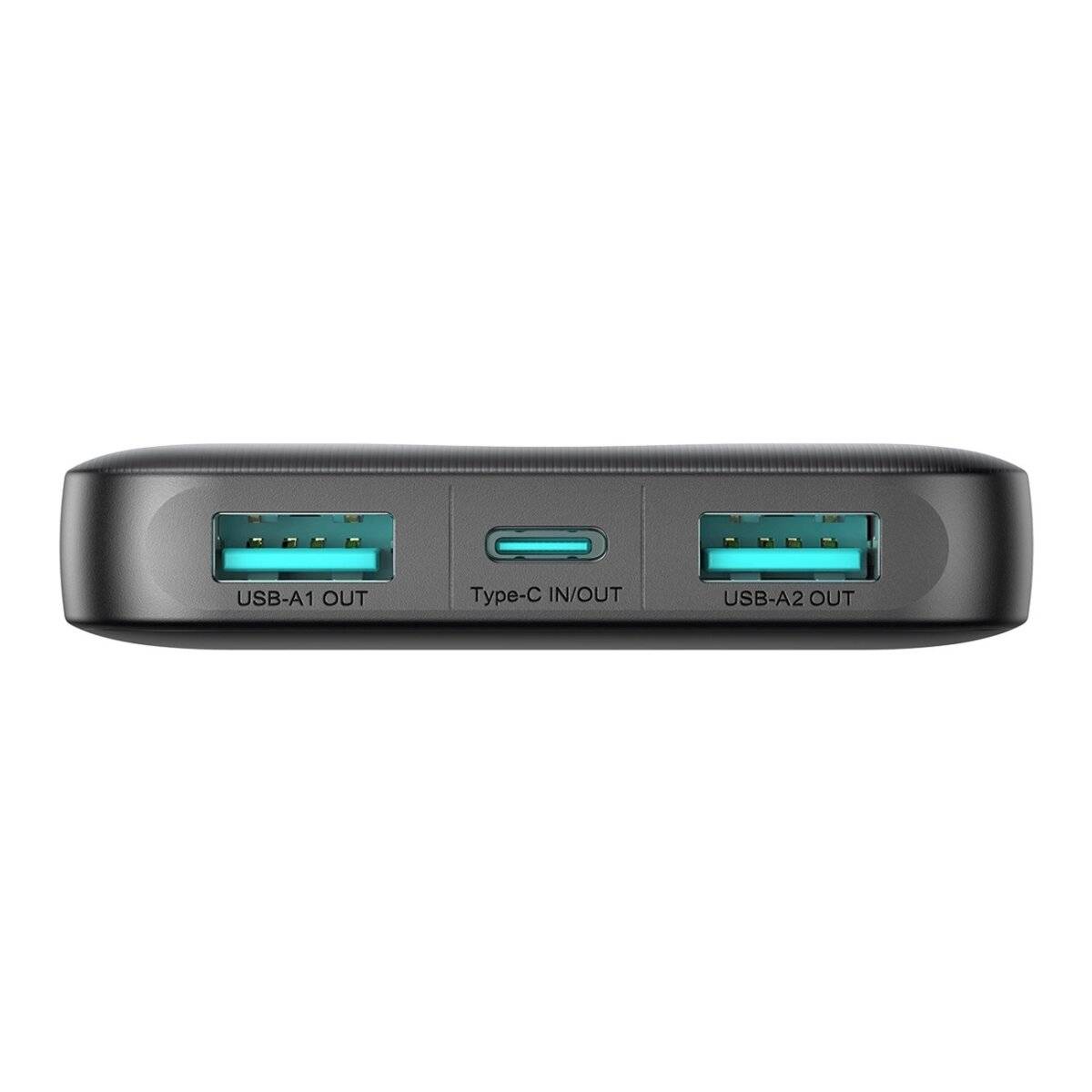 Powerbank Joyroom JR-PBF12 10000mAh 2,4A 2x USB-A 1x USB-C - Quick Charge Powerbank Schwarz