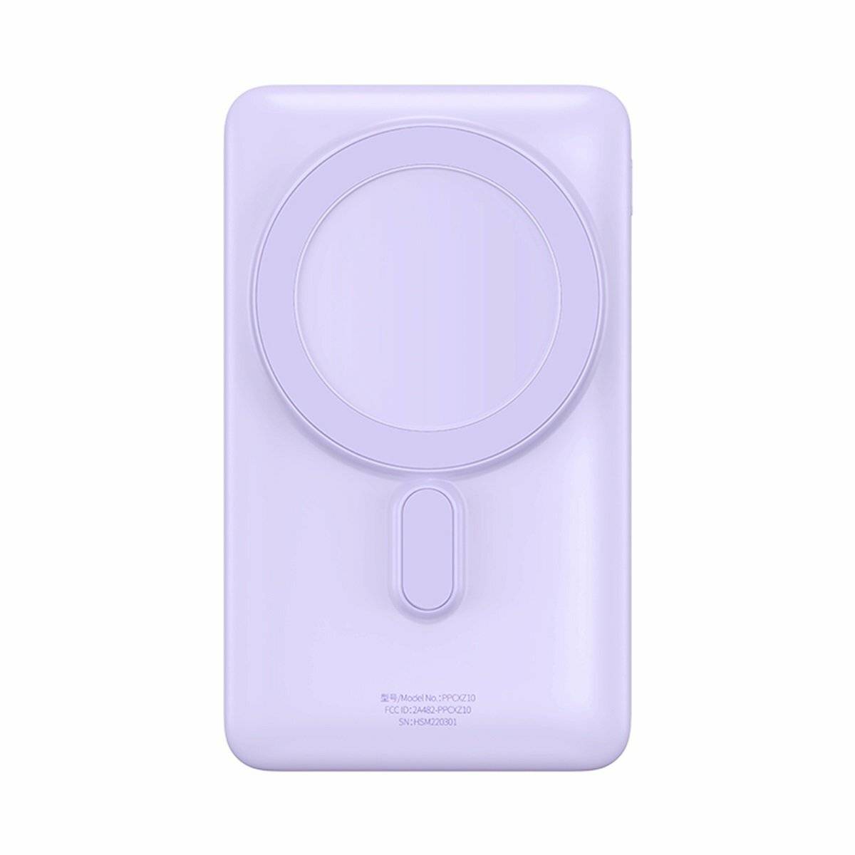 Baseus Magnetic Bracket Kabellose Schnelllade-Powerbank 10000 mAh 20 W Lila