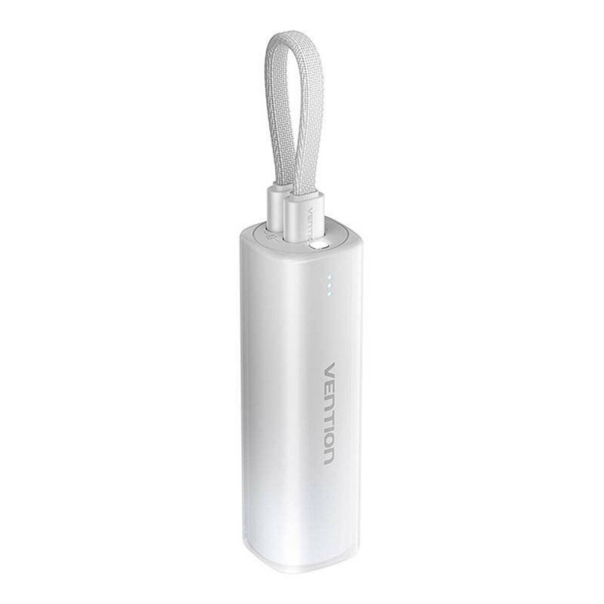 Powerbank 5000mAh 20W mit Kabel 0,11m USB Typ C kompatibel mit iPhone Grau