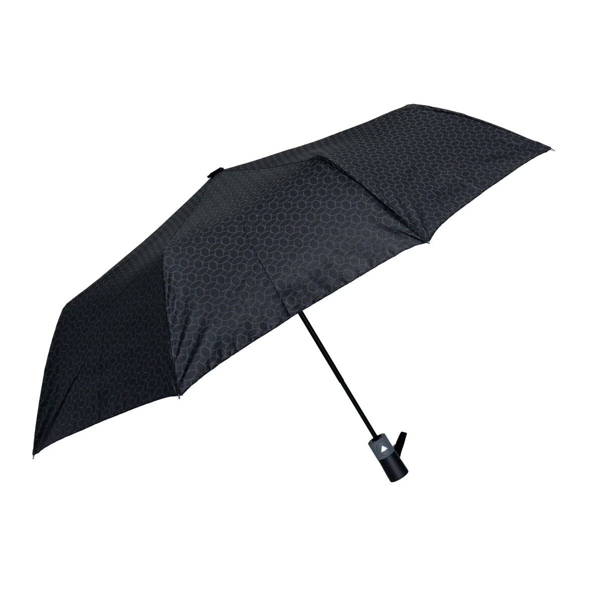 Teleskop Taschenschirm mit Schutzhülle, ?100 cm mit Muster Fiberglas-Gestell Grau