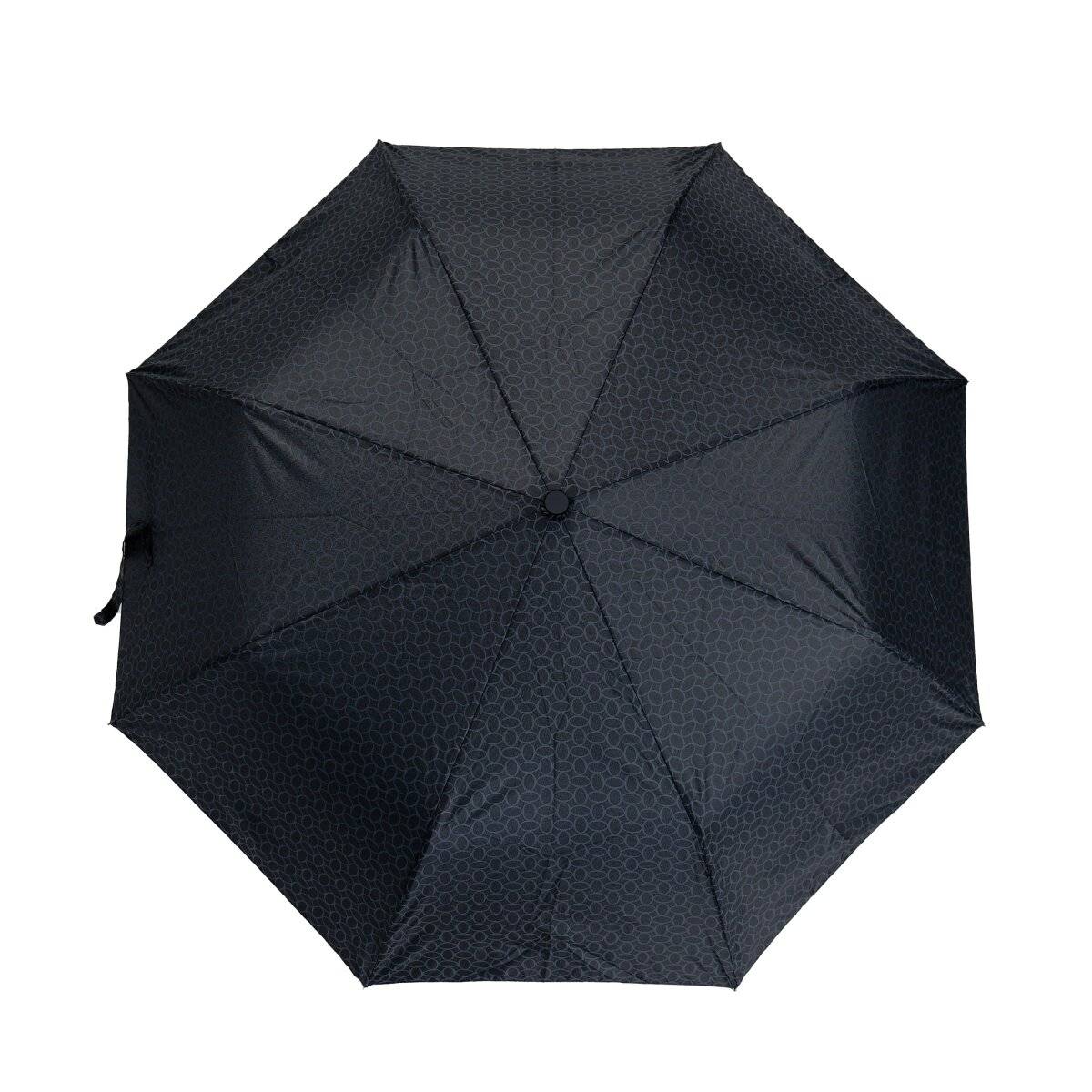 Teleskop Taschenschirm mit Schutzhülle, ?100 cm mit Muster Fiberglas-Gestell Grau