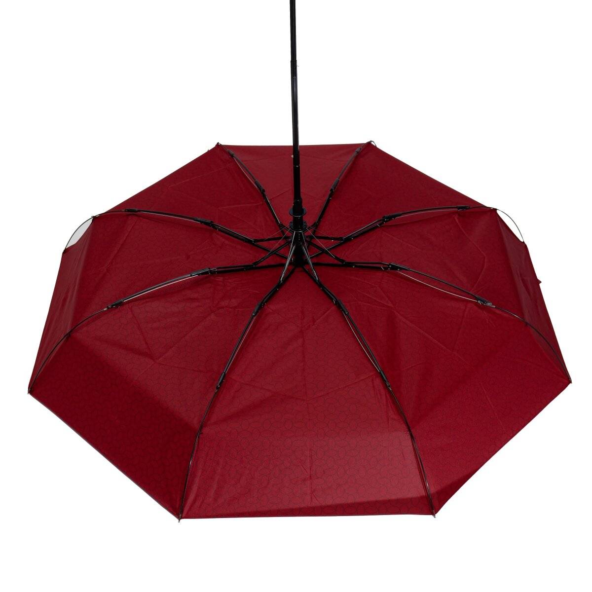 Teleskop Taschenschirm mit Schutzhülle, ?100 cm mit Muster Fiberglas-Gestell Weinrot