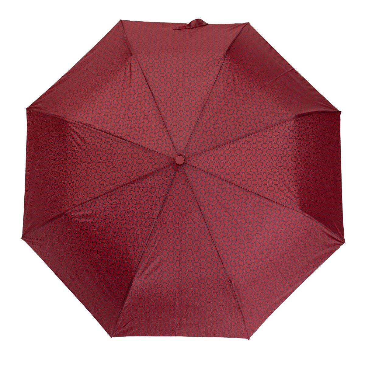 Teleskop Taschenschirm mit Schutzhülle, ?100 cm mit Muster Fiberglas-Gestell Weinrot