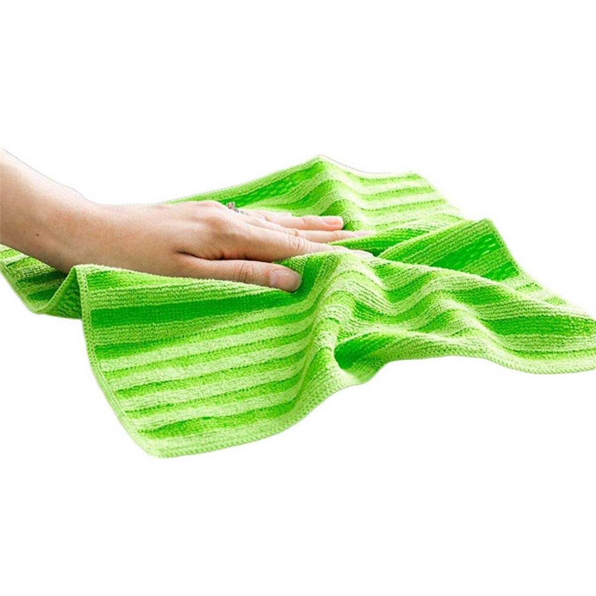 Mikrofasertuch für die Küche – Perfekte Sauberkeit im Handumdrehen 30 x 30 cm Gestreift 10 Stück