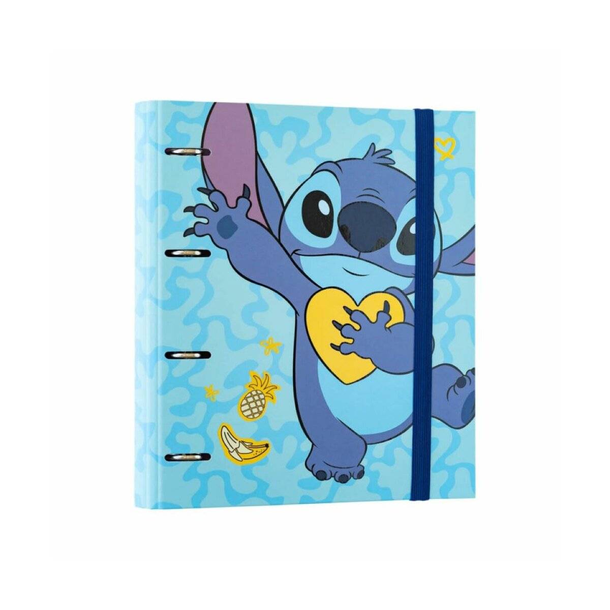 A4-Ordner Stitch - Vier-Ringe-Ordner für das perfekte Schuljahr 32x27,5 cm Blau