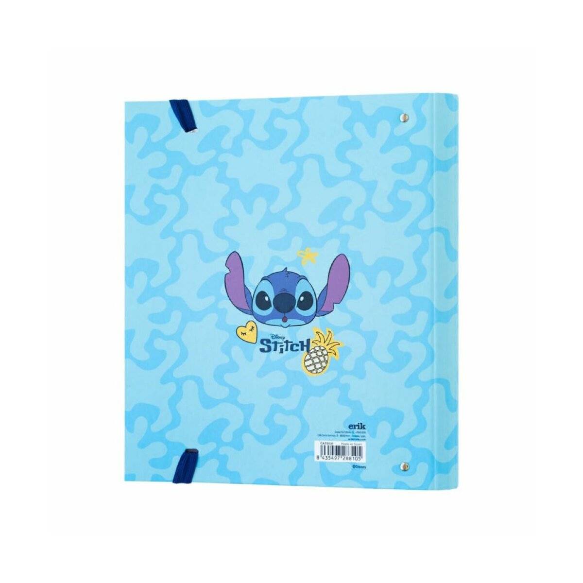 A4-Ordner Stitch - Vier-Ringe-Ordner für das perfekte Schuljahr 32x27,5 cm Blau