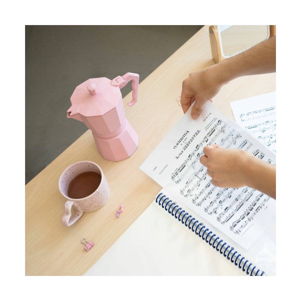 Flexible A4-Mappe mit Gummiband - Heft mit 30 transparenten Hüllen in Blau