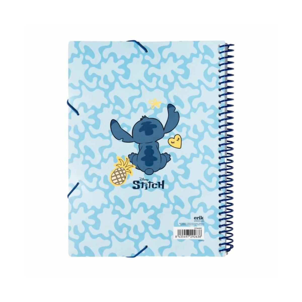 Flexible A4-Mappe mit Gummiband - Heft mit 30 transparenten Hüllen in Blau