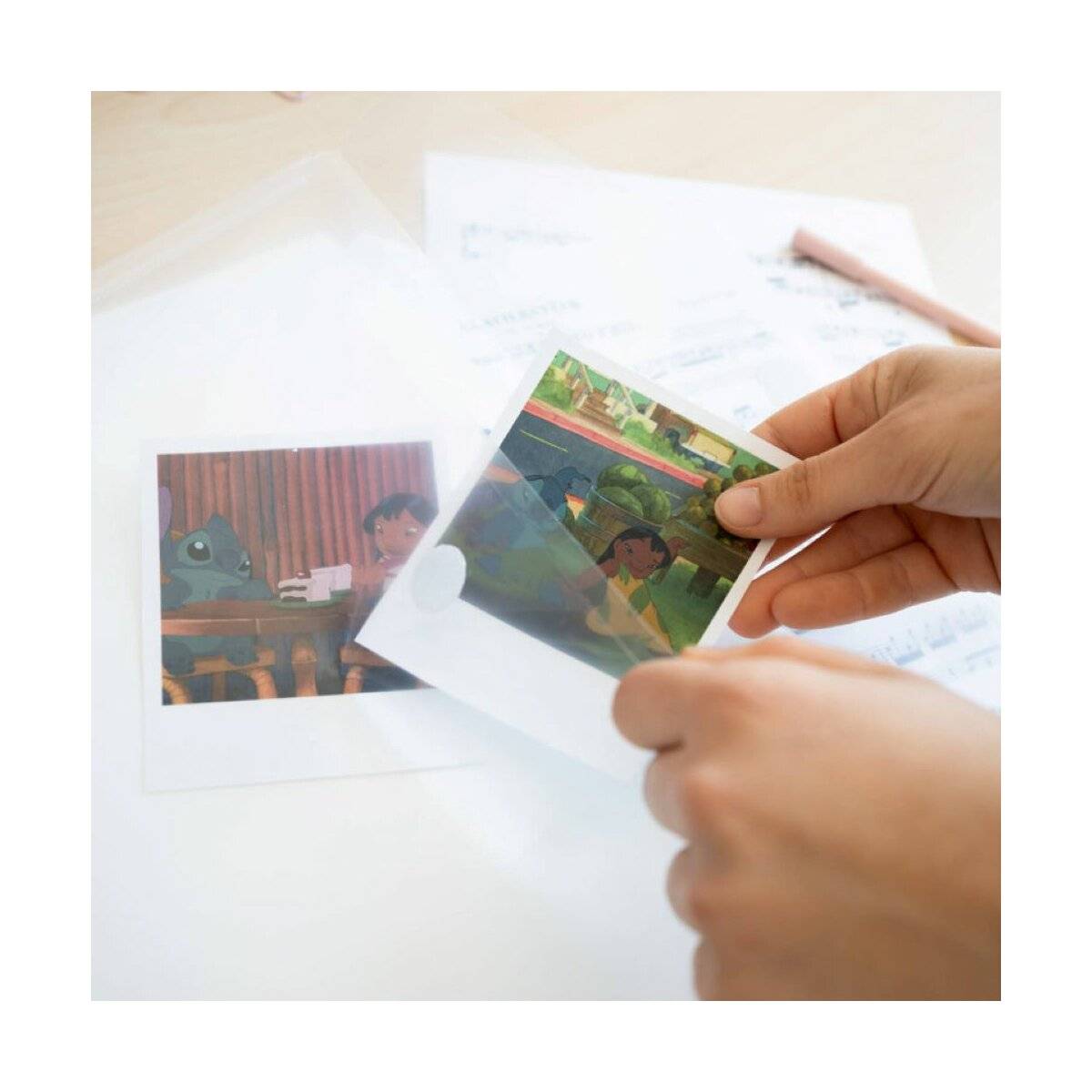 Flexible A4-Mappe mit Gummiband - Heft mit 30 transparenten Hüllen in Blau