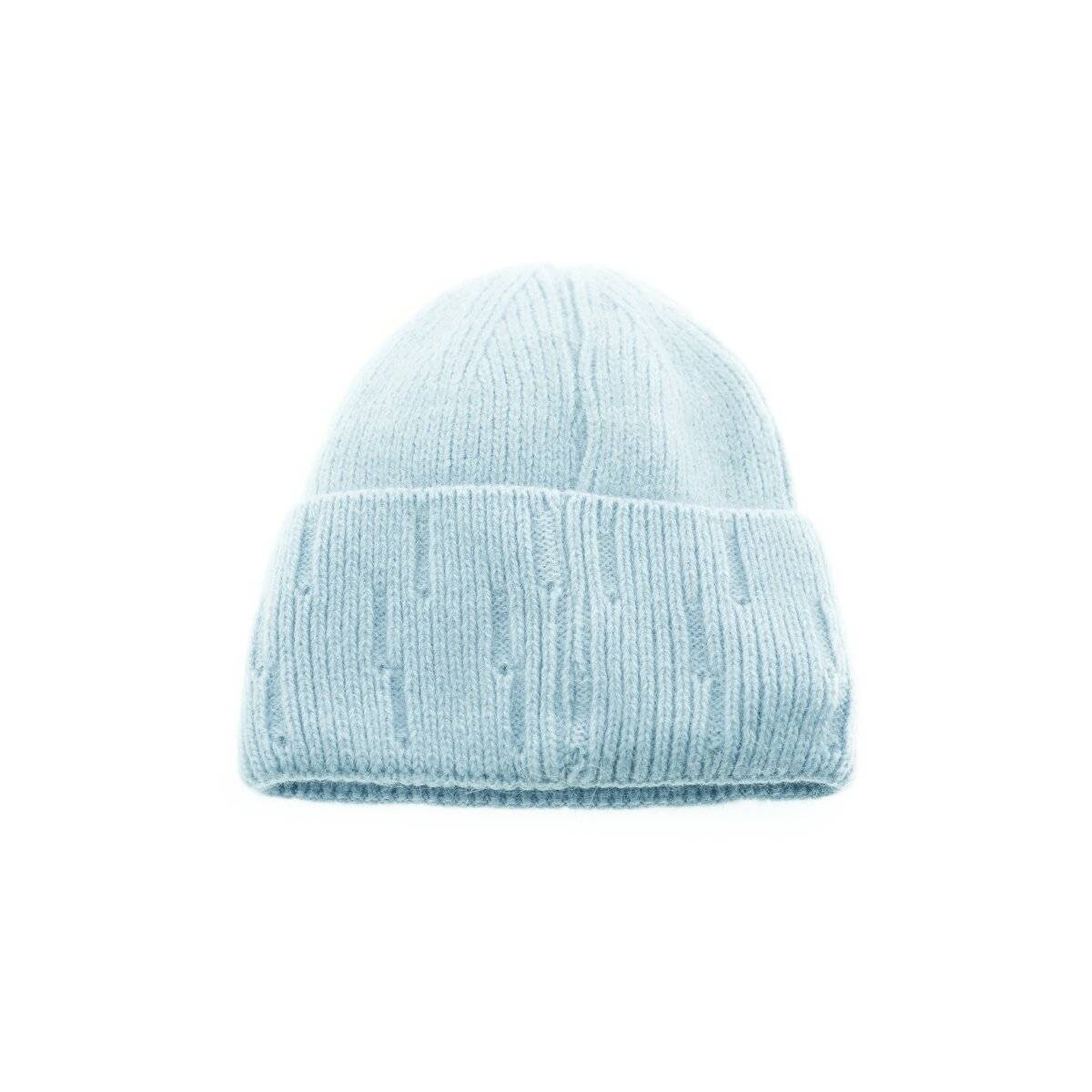 Beanie Mütze für Winter und Herbst mit Innenfutter ideal für kalte Tage OneSize Blau