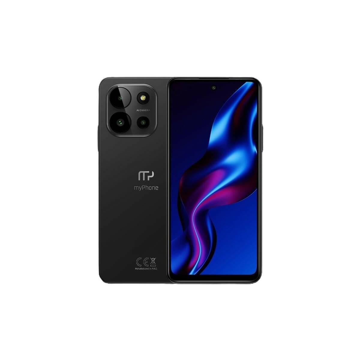 myPhone N23 5G kosmisches Schwarz 5000 mAh 128 GB 6,5 Zoll Fingerabdruck-Sensor