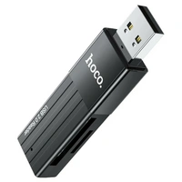 HOCO 2in1 USB A 2.0 HB20 Speicherkartenleser 2TB in Schwarz 480 Mbit/s HOCO 2in1 USB A 2.0 HB20 Speicherkartenleser 2TB in Schwarz 480 Mbit/s