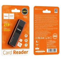 HOCO 2in1 USB A 2.0 HB20 Speicherkartenleser 2TB in Schwarz 480 Mbit/s HOCO 2in1 USB A 2.0 HB20 Speicherkartenleser 2TB in Schwarz 480 Mbit/s