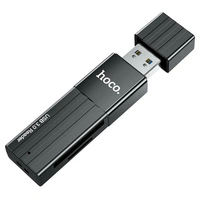 HOCO 2in1 USB A 3.0 HB20 Speicherkartenleser 2 TB in Schwarz 5 Gbit/s HOCO 2in1 USB A 3.0 HB20 Speicherkartenleser 2 TB in Schwarz 5 Gbit/s