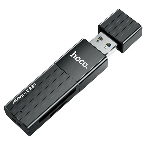 HOCO 2in1 USB A 3.0 HB20 Speicherkartenleser 2 TB in Schwarz 5 Gbit/s HOCO 2in1 USB A 3.0 HB20 Speicherkartenleser 2 TB in Schwarz 5 Gbit/s