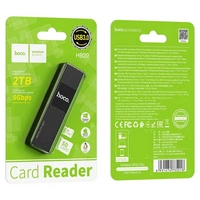 HOCO 2in1 USB A 3.0 HB20 Speicherkartenleser 2 TB in Schwarz 5 Gbit/s HOCO 2in1 USB A 3.0 HB20 Speicherkartenleser 2 TB in Schwarz 5 Gbit/s