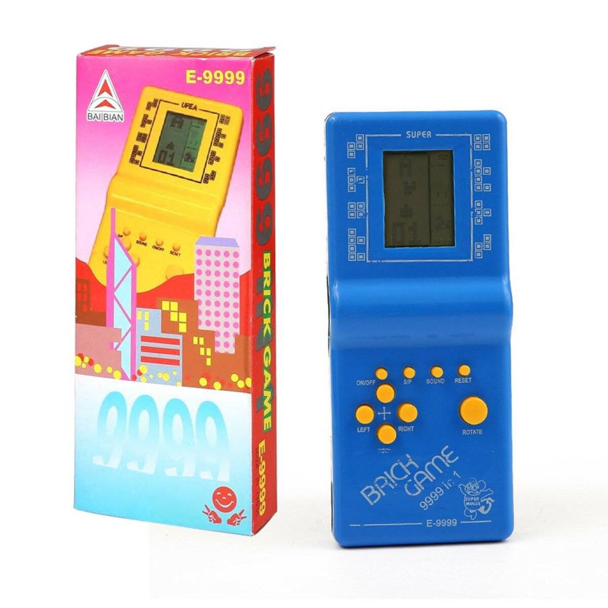 Spielkonsole klassisches elektonisches Taschenspiel für rießen Spaß Blau