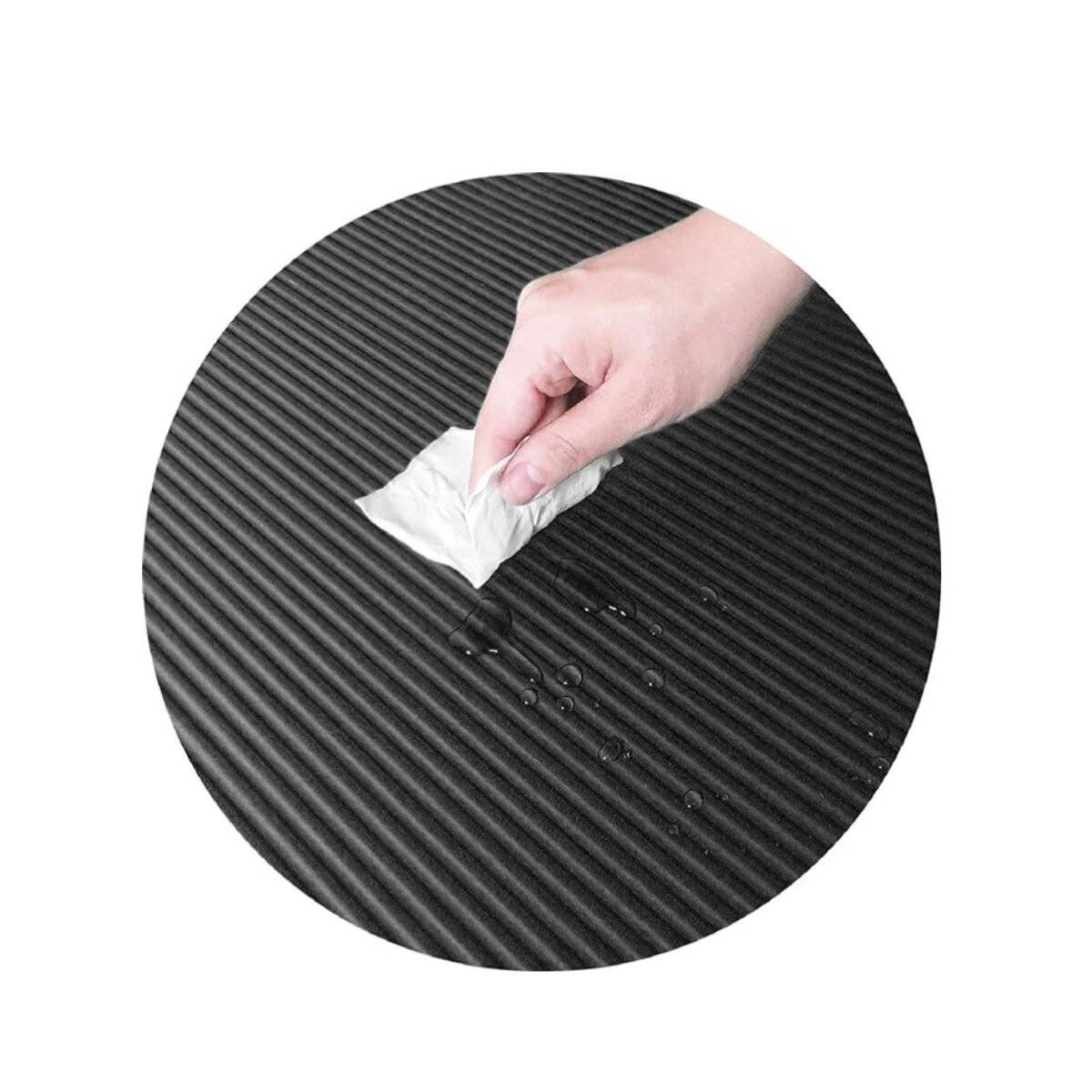 Premium NBR Sportmatte, rutschfeste Matte für Gymnastik, Yoga, Pilates, Stretching Schwarz