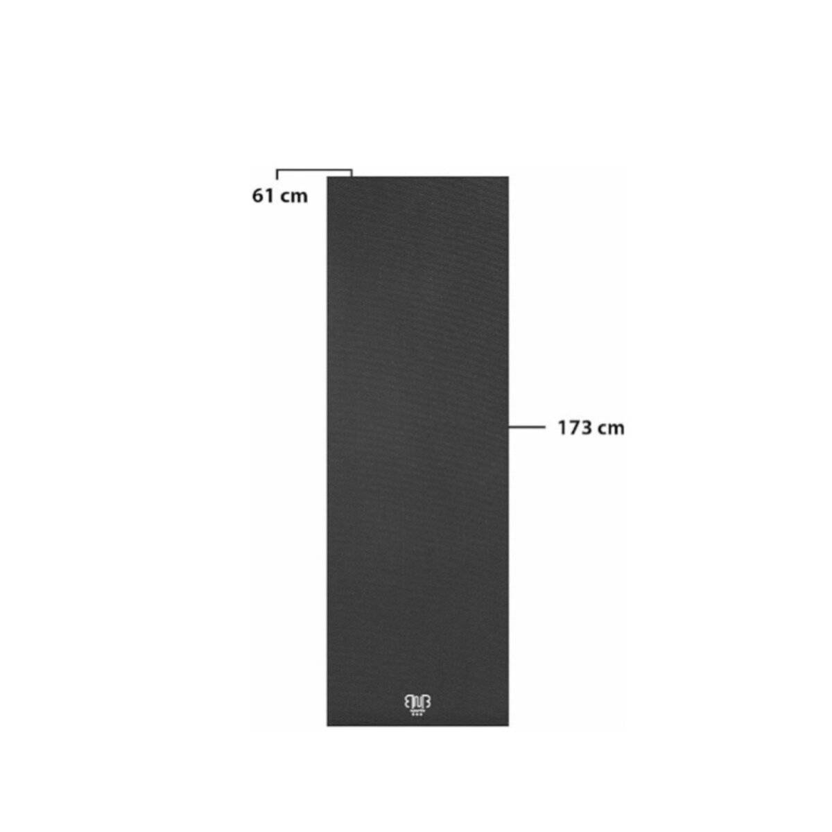 Umweltfreundliche PVC Sportmatte Premium Gymnastikmatte für Outdoor und Indoor Sport Schwarz