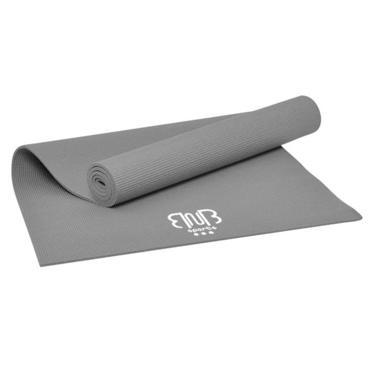 Umweltfreundliche PVC Sportmatte Premium Gymnastikmatte für Outdoor und Indoor Sport Grau