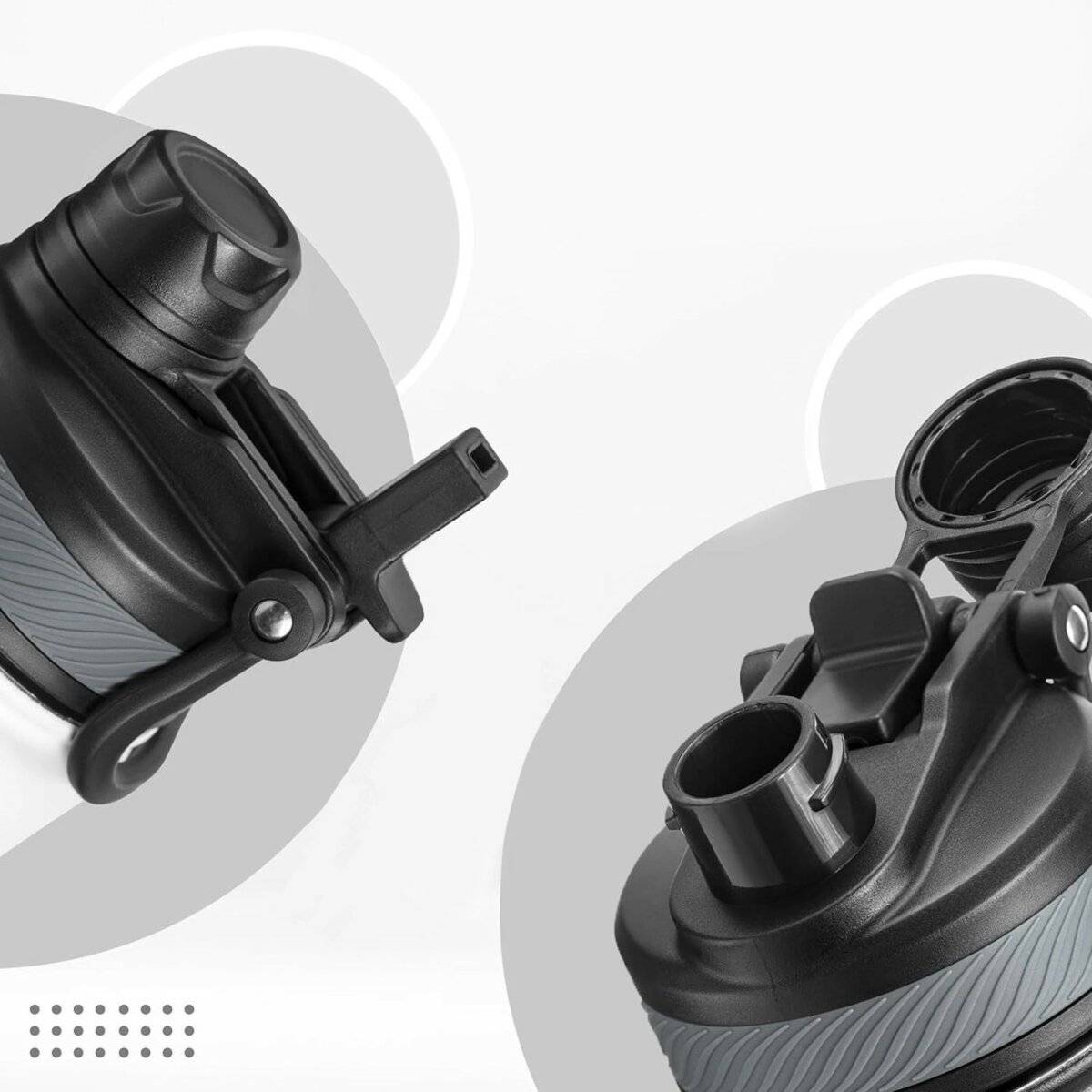 Fahrrad-Thermoflasche für Getränke aus hochwertigem Edelstahl Trinkflasche 620 ml Schwarz