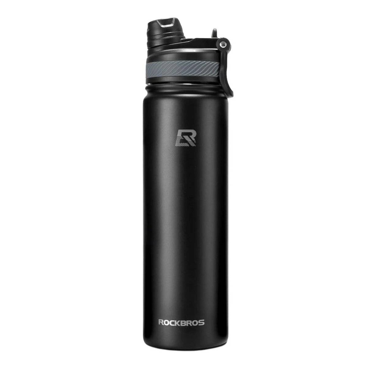 Fahrrad-Thermoflasche für Getränke aus hochwertigem Edelstahl Trinkflasche 620 ml Schwarz