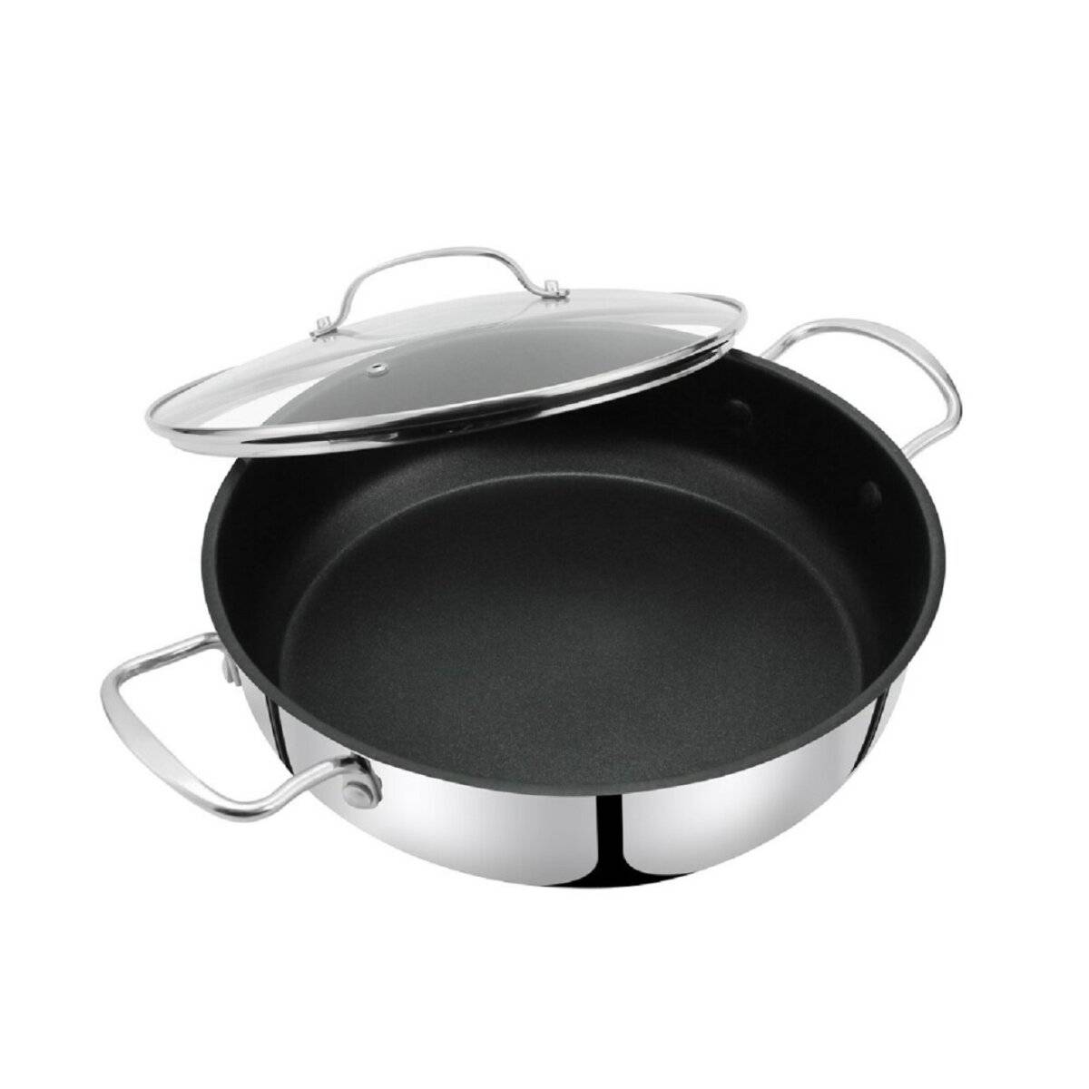 Robustes und langlebiges Kochgeschirr für die moderne Küche Servierpfanne mit Deckel ? 28cm