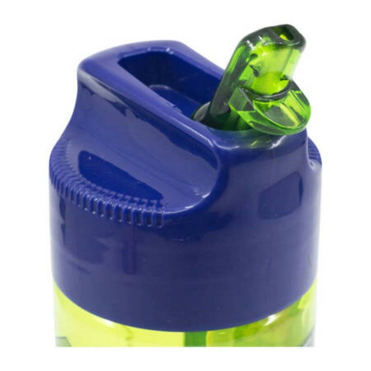 Wasserflasche mit Strohhalm für Kinder Trinkflasche Minecraft Grün-Blau 430ml