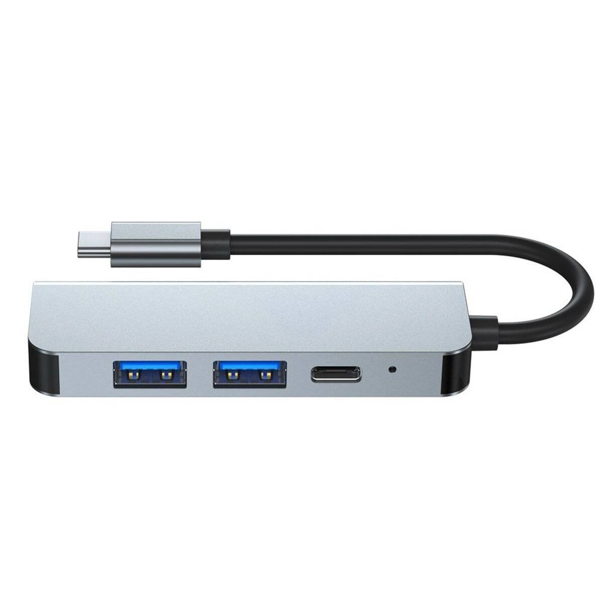 4in1 Multifunktonsadapter V2 in Grau HUB USB-C auf 2xUSB + HDMI + USB-C Adapter