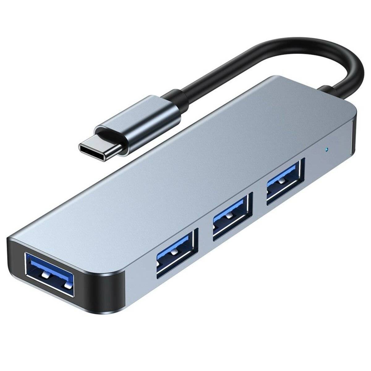 4in1 Multifunktionsadapter HUB V1 USB-C  3x USB-A 2.0 / USB-A 3.0 in Grau