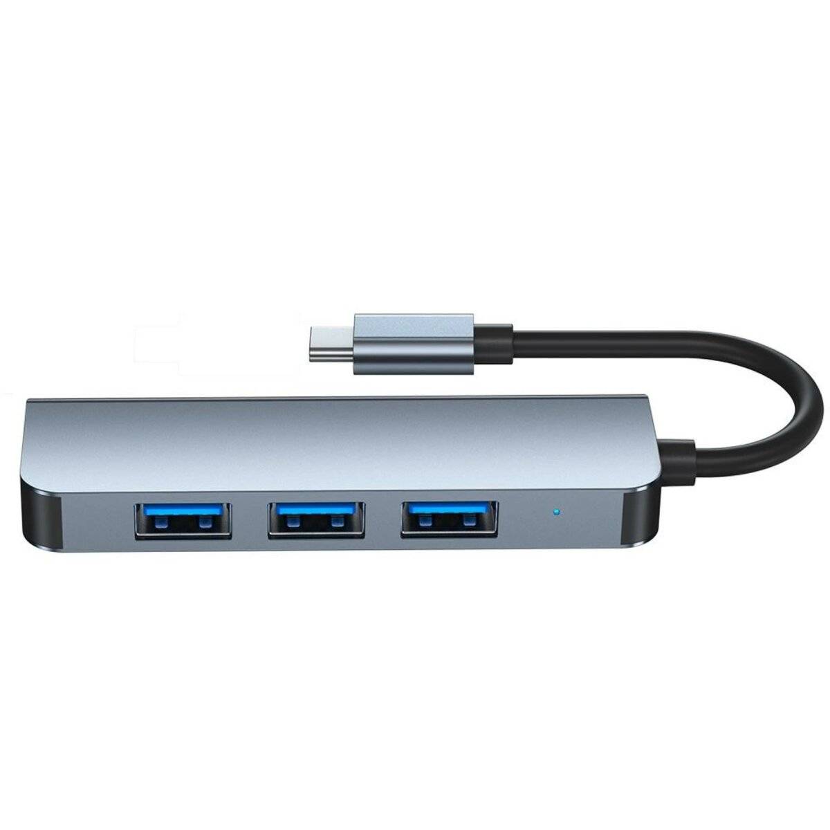 4in1 Multifunktionsadapter HUB V1 USB-C  3x USB-A 2.0 / USB-A 3.0 in Grau