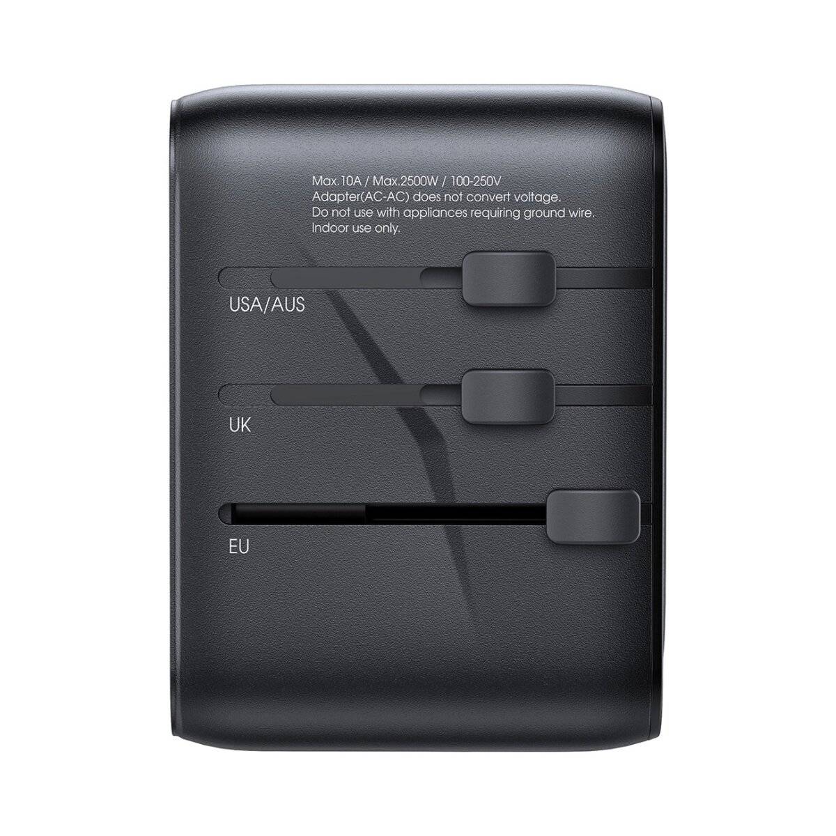 Reiseadapter universal 17W EU / US / UK / JP / AU / CN - Schwarz Stecker-Adapter für verschiedene Länder