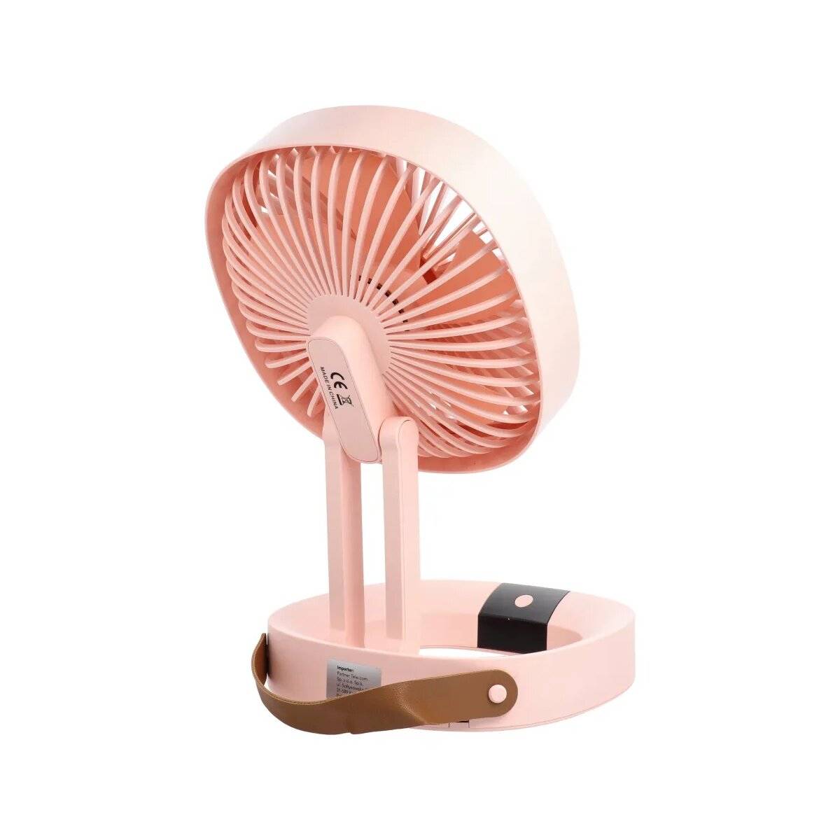 Klapp-Ventilator tragbarer handlicher Ventilator - geeignet als Schreibtisch-, Decken- oder Wandventilator Rosa