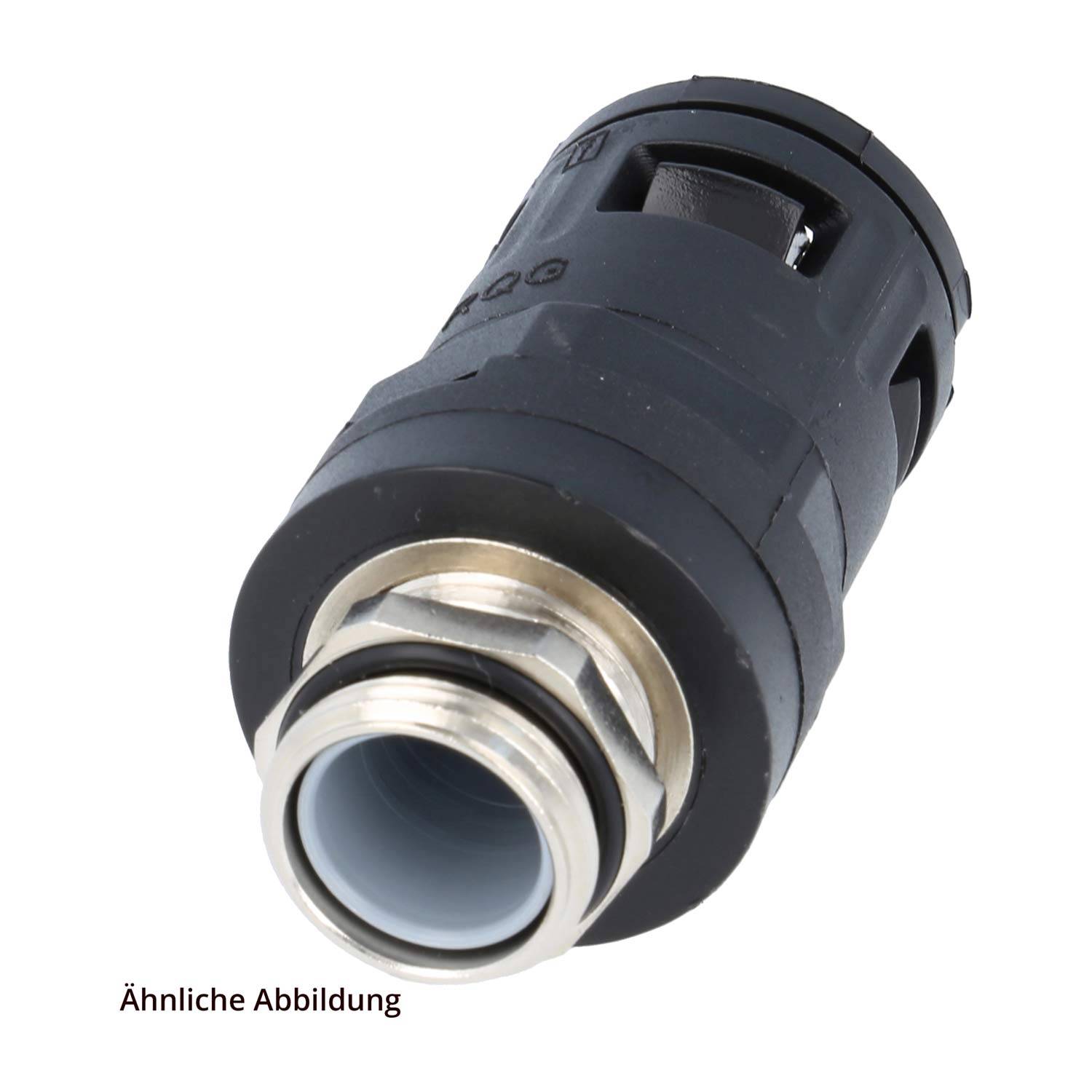 15110021220 FLEXA RQGKZ-M Schnellverschraubung gerade Gewinde M20x1,5 für Schlauch-Außendurchmesser 21,2mm hochdichtend