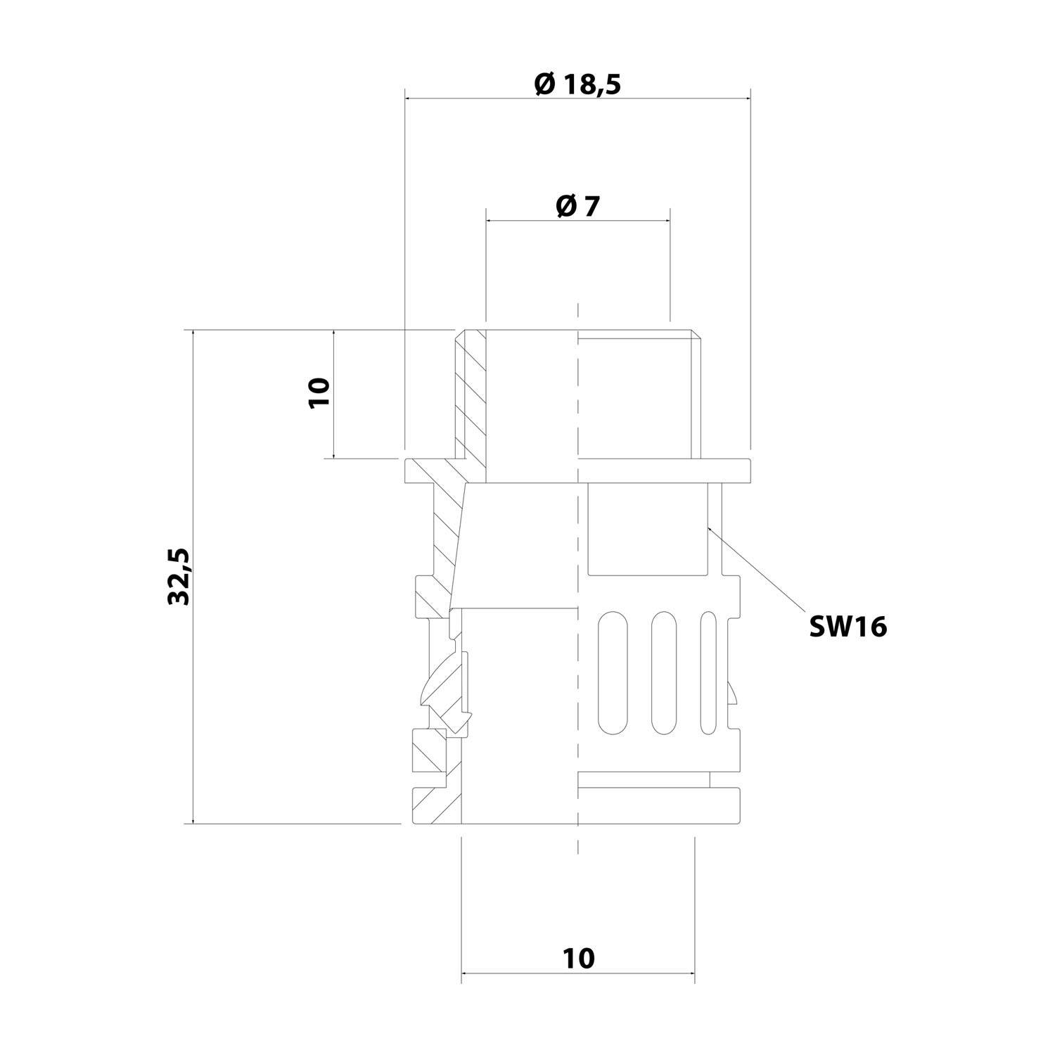 15020063202 FLEXA FVG 09/10 Schnellverschraubung gerade Gewinde PG9x1,41 für Schlauch-Außendurchmesser 10,0mm konisch