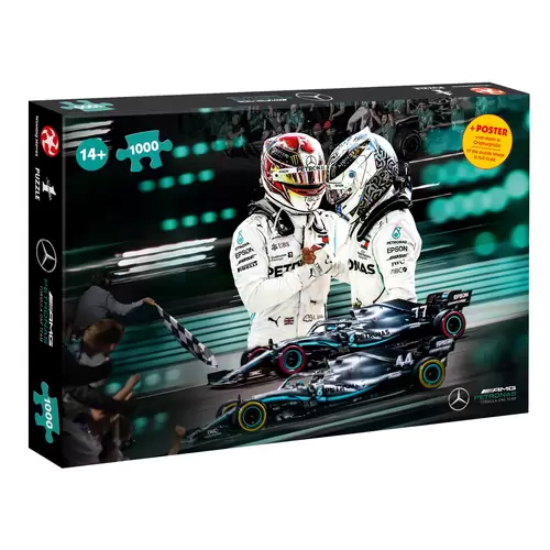 Mercedes Formel 1 Spielepaket: Puzzle + Top Trumps Kartenspiel + Sammler-Münze für Motorsport-Fans Mercedes Formel 1 Spielepaket: Puzzle + Top Trumps Kartenspiel + Sammler-Münze für Motorsport-Fans