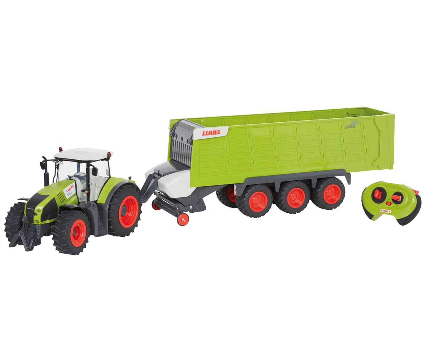 Claas ferngesteuerter Traktor Axion 870 + Anhänger Cargos 9600 (Maßstab 1:16) Trecker Trekker
