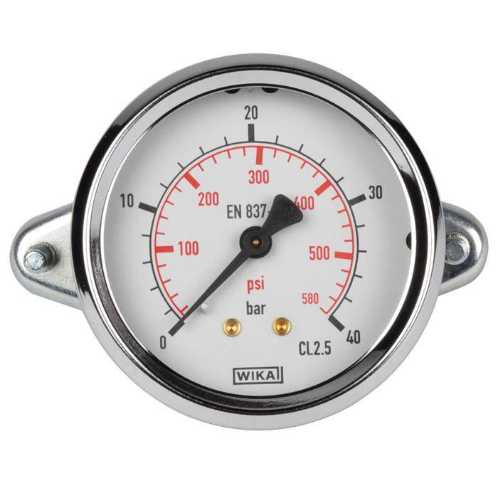 Manometer - Klasse 2,5 - Ø 50 - Überdruck - G 1/4" B - Skalenteilung 1 - Anzeigebereich 0 bis 25 bar
