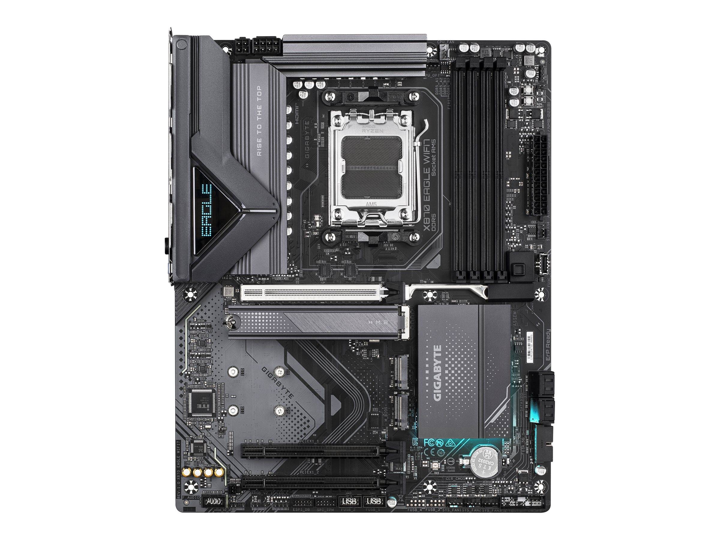 Gigabyte X870 EAGLE WIFI7 - Motherboard - ATX - Socket AM5 - AMD X870 Chipsatz - USB-C 3.2 Gen 2x2, USB4, USB 3.2 Gen 1, USB 3.2 Gen 2 - 2.5