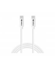 SANDBERG USB-Kabel 24 pin USB-C M zu M USB 3.1 Gen 1 1 m USB-Stromversorgung 65 W weiß