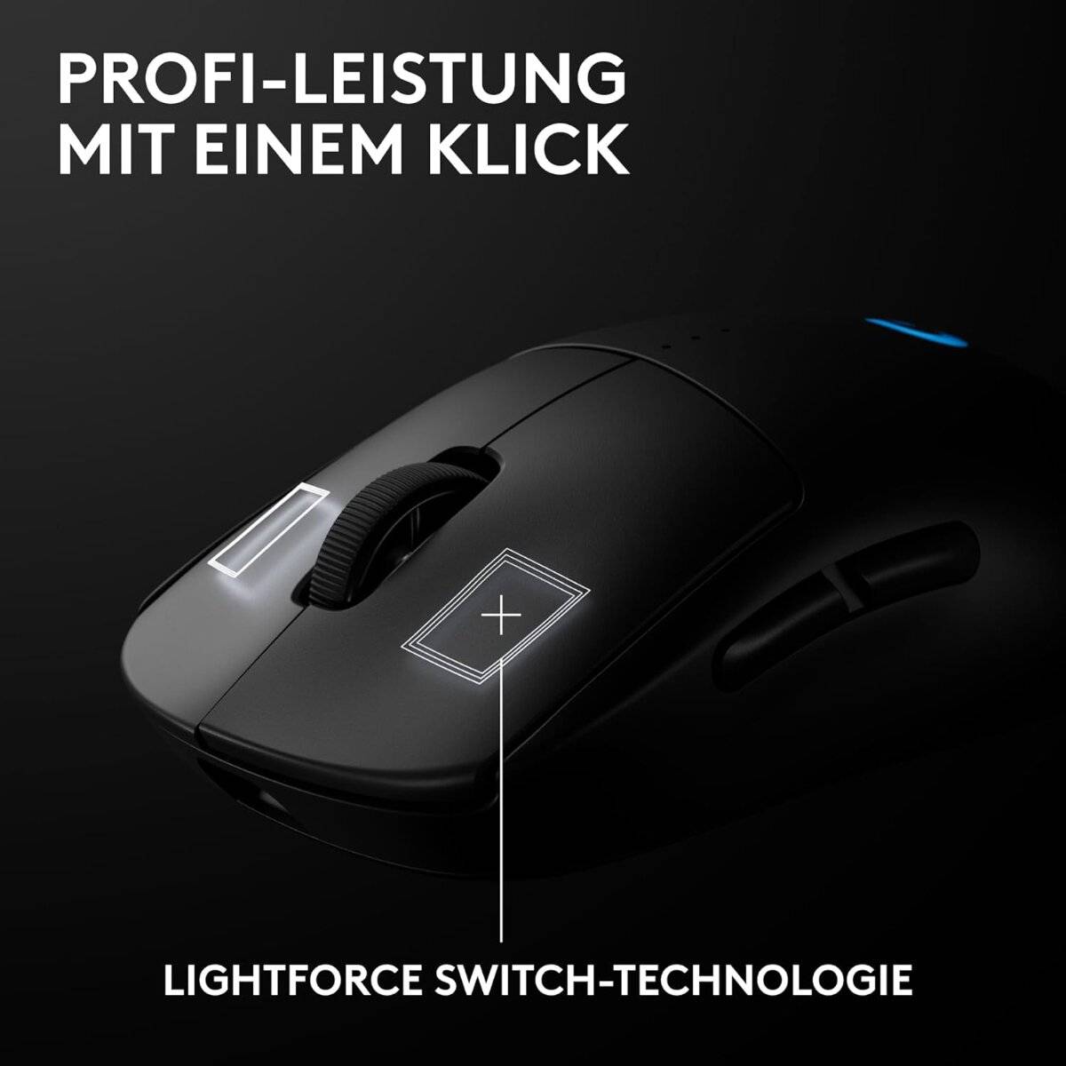 Logitech G PRO 2 LIGHTSPEED Gaming Maus – kabellos, beidhändig, schwarz