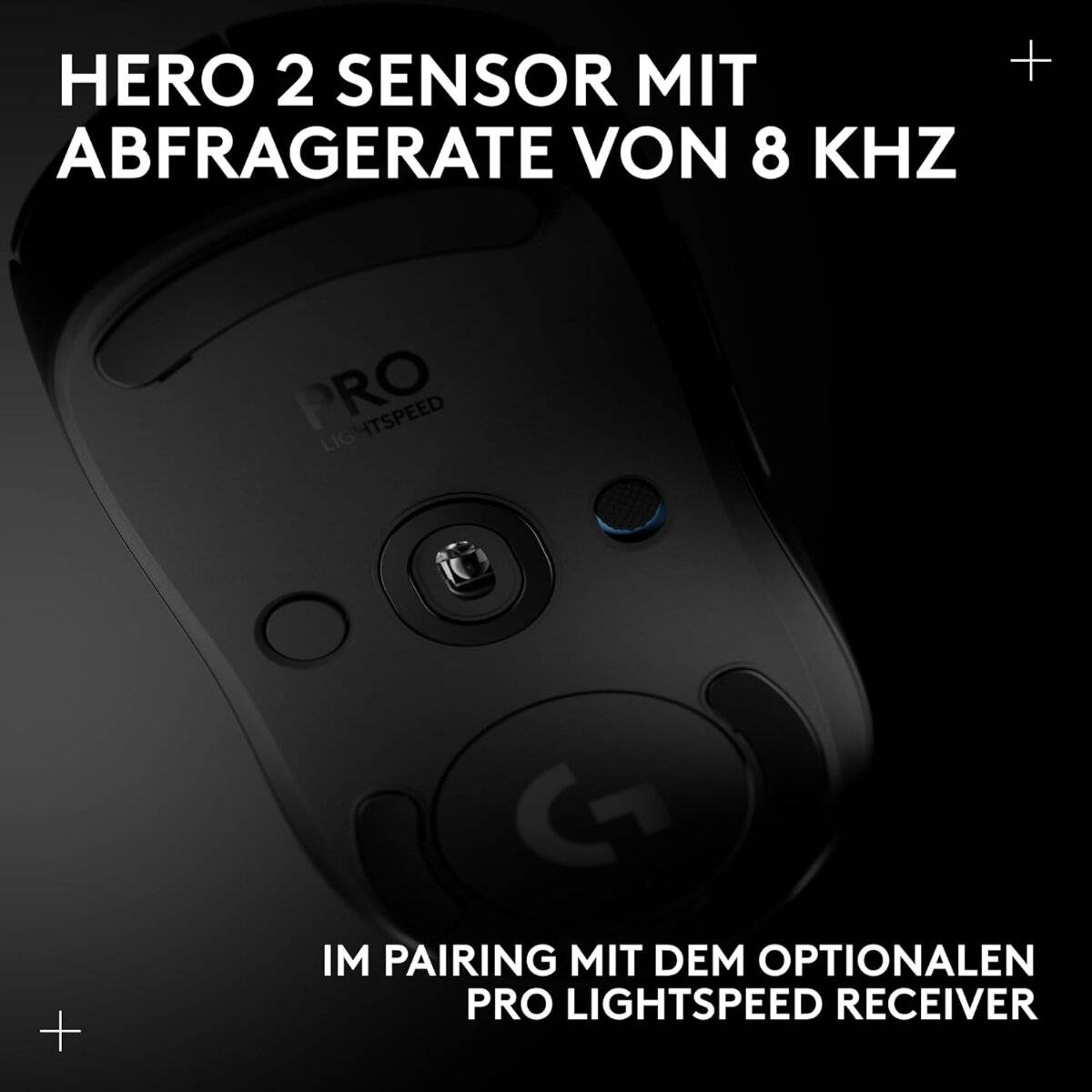 Logitech G PRO 2 LIGHTSPEED Gaming Maus – kabellos, beidhändig, schwarz