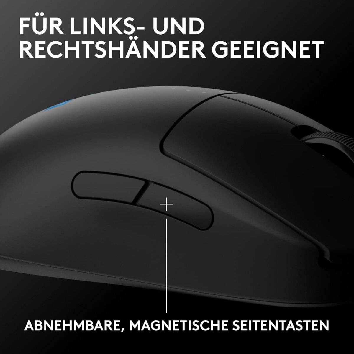 Logitech G PRO 2 LIGHTSPEED Gaming Maus – kabellos, beidhändig, schwarz