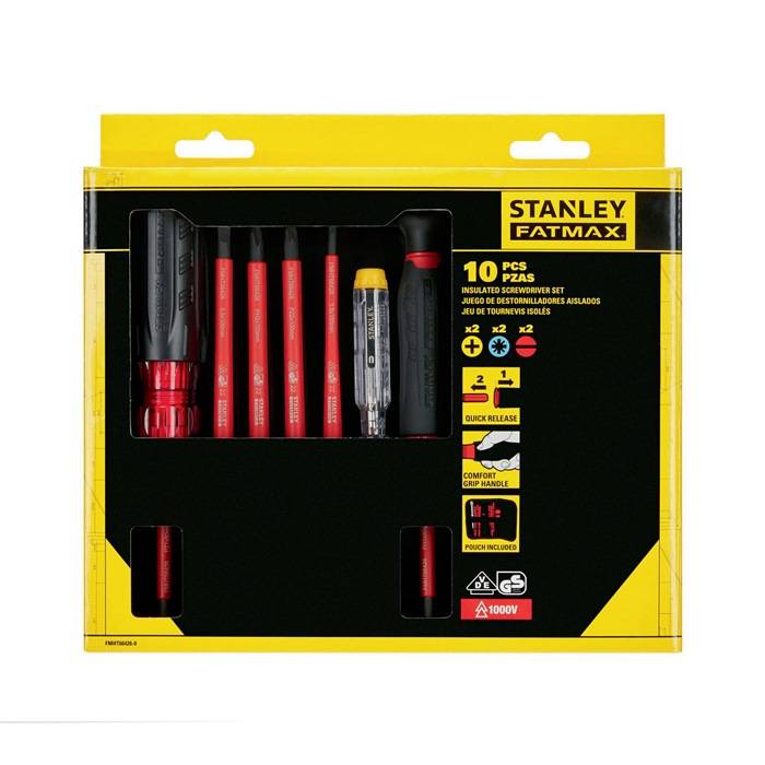 Schraubendreher-Set FMHT66426 10tlg. Schlitz, PH, PZ, Tester STANLEY