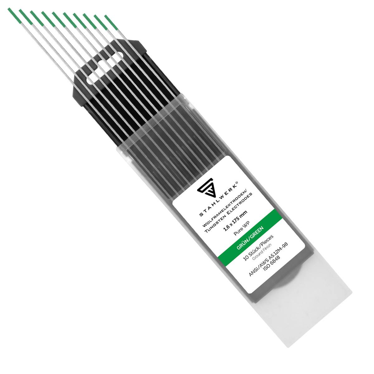 STAHLWERK WIG Wolfram Schweißelektroden 1,6 x 175 mm WP Thoriumfrei