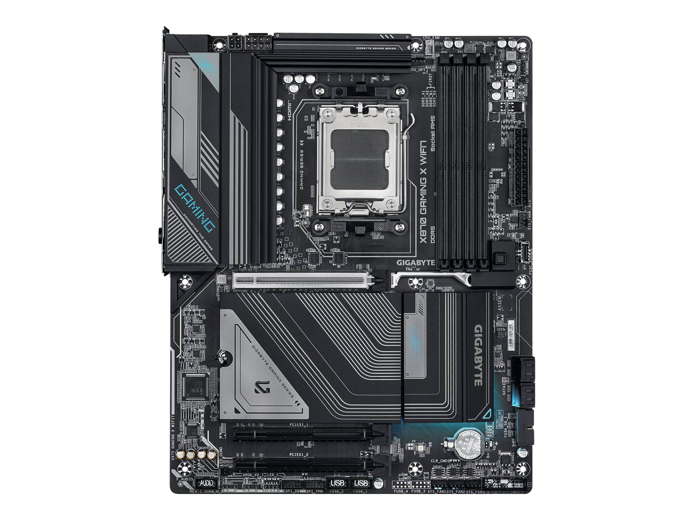 Gigabyte X870 GAMING X WIFI7 - Motherboard - ATX - Socket AM5 - AMD X870 Chipsatz - USB-C 3.2 Gen 2x2, USB4, USB 3.2 Gen 1, USB 3.2 Gen 2 - 2.5